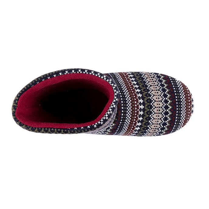 totes Mens Fair isle Boot Slipper Multi Extra Image 5